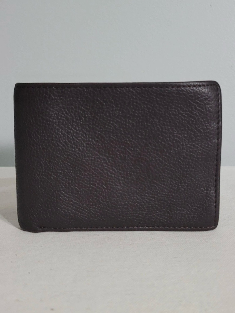 Men’s Genuine Leather Dark Brown Bifold Wallet